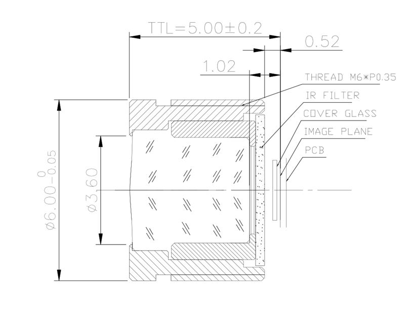 Wide Angle Lens M6 Drawing