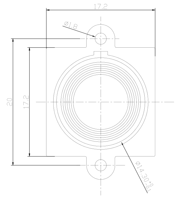 Diagram of Lens Holder M12