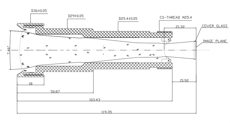 Zoom Lens C Mount Drawing