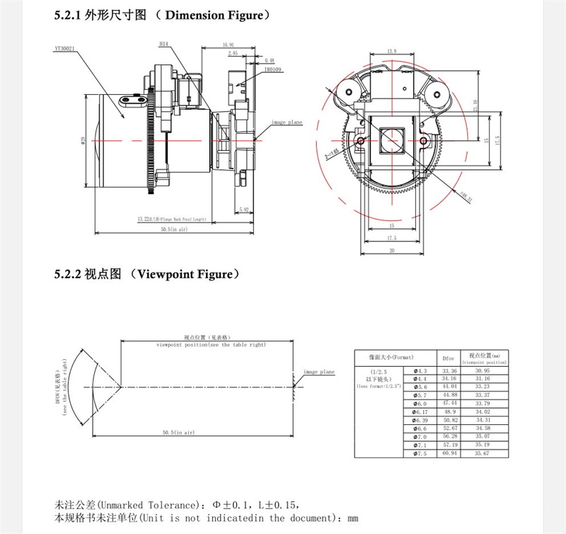 cctv motorized varifocal lens diagram