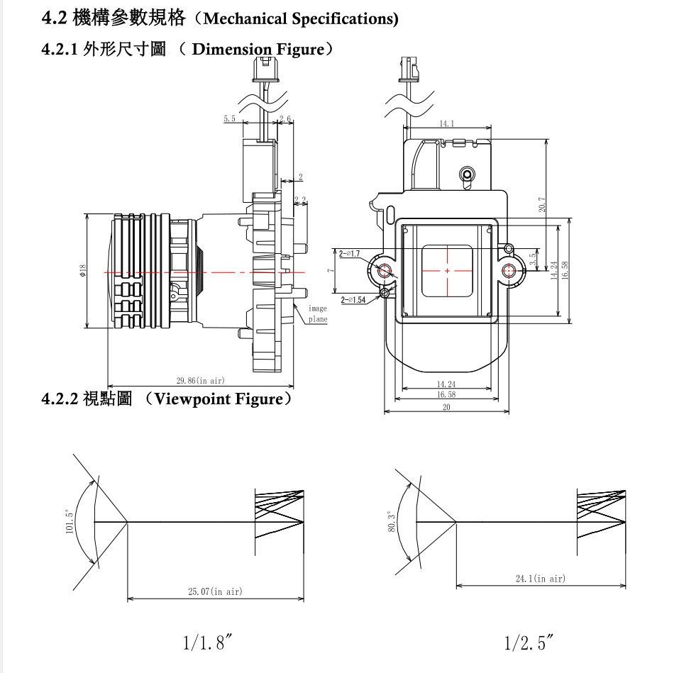 4K M16 Lens Diagram