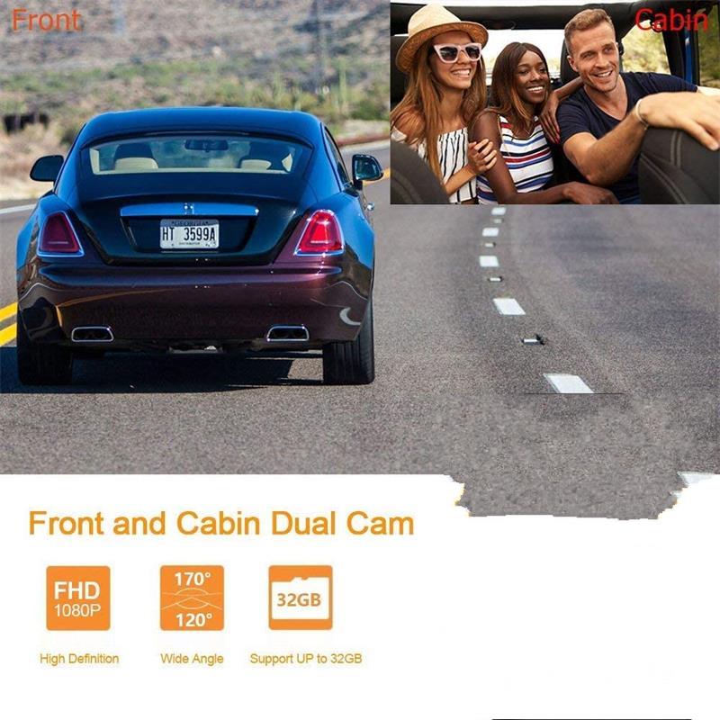 Front and Cabin Dash Camera For Taxi