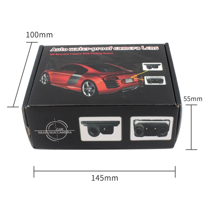 Giftbox of rearview camera with sensor
