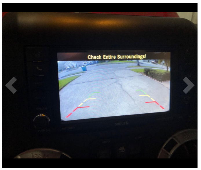 Jeep Wrangler reverse camera effect