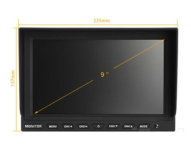 9inch 4channels Vehicle Monitor
