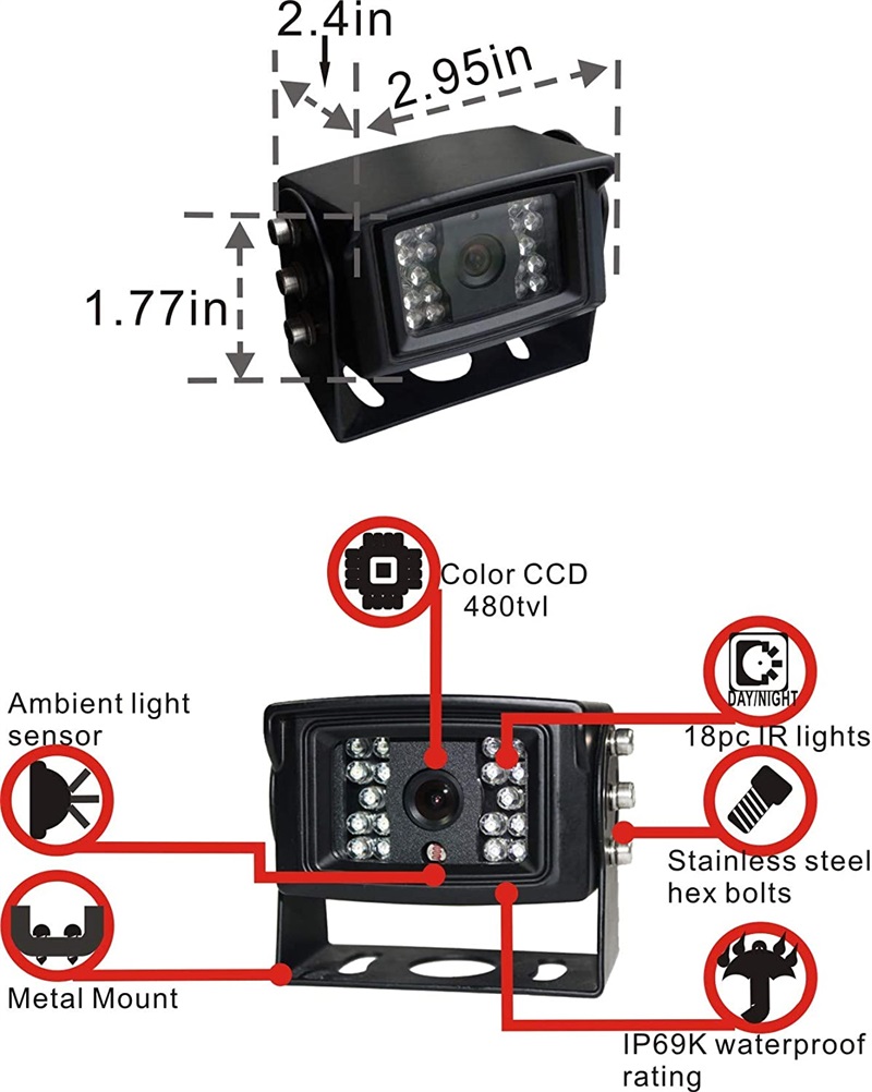 CCD Rearview Camera CVBS