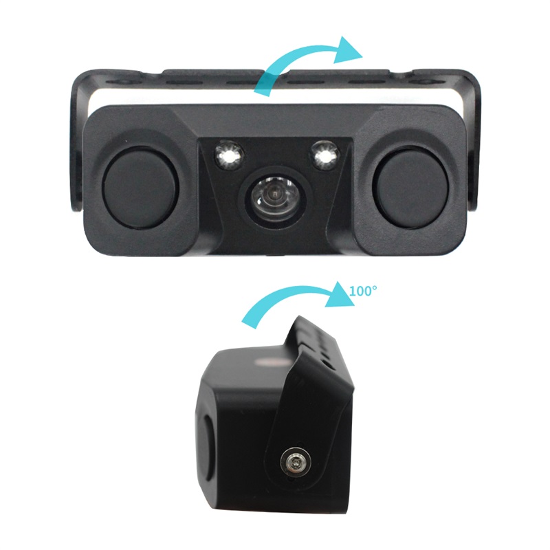 3 in 1 rearview camera with 2 radar