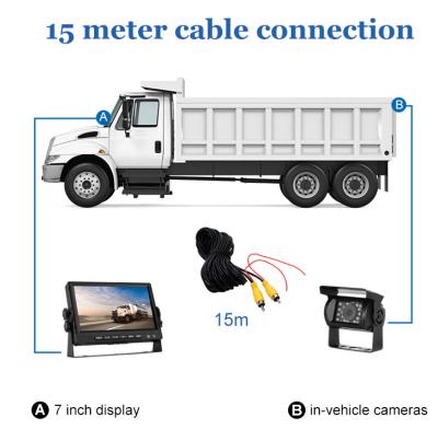7inch 4CH Vehicle Backup Camera System For Truck And Trailer